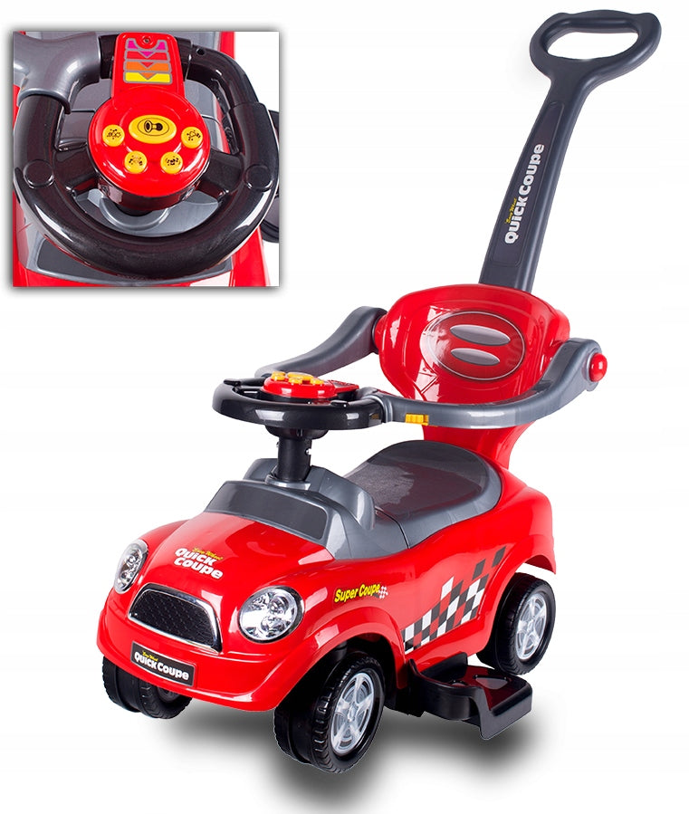 Paspiriama mašinėlė su rankenėle EcoToys 3in1