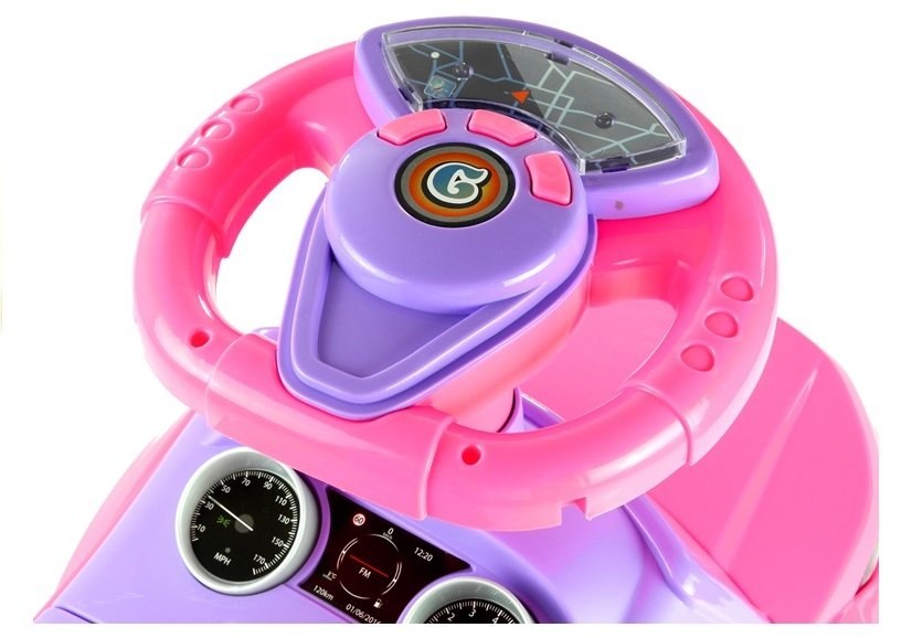 Kinder-Rutschauto mit Griff, rosa 