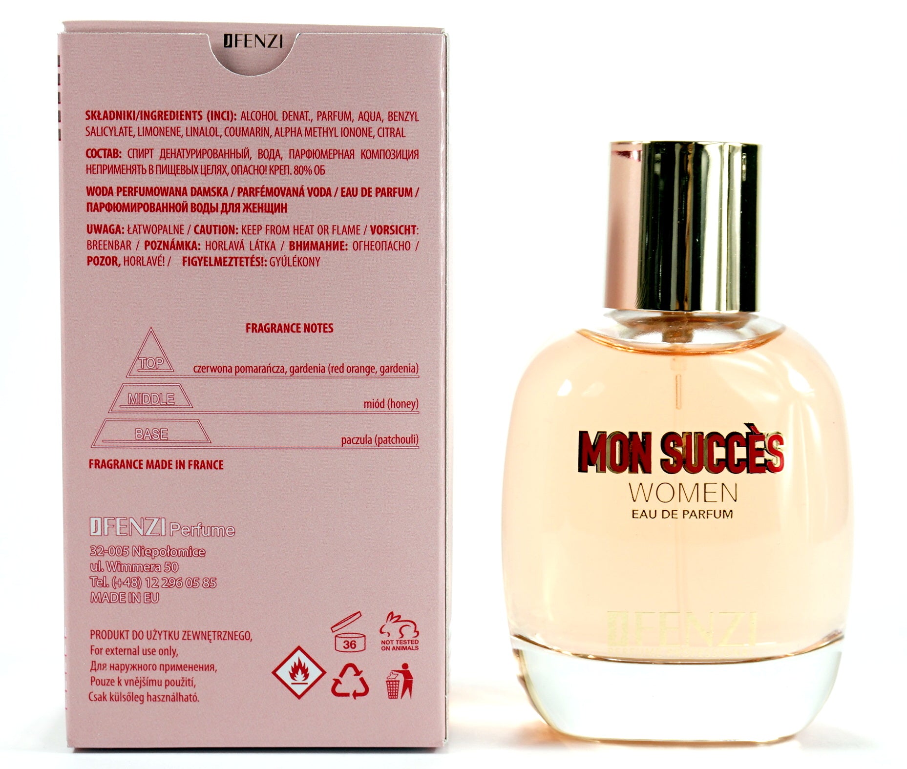 JFenzi Mon Succes women Eau de Parfum 100ml Manufacturer code 5902539680379
