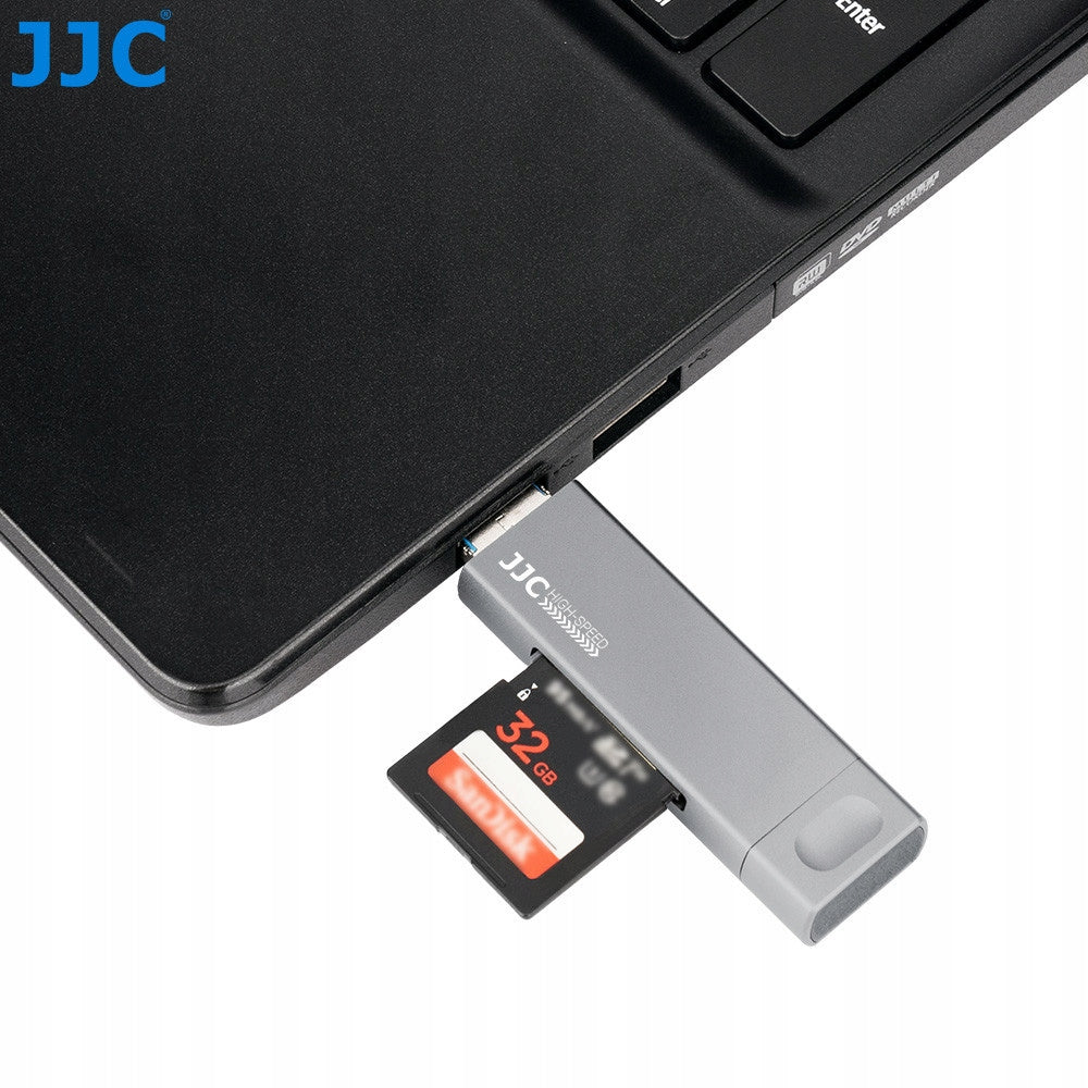 JJC Multifunkční čtečka paměťových karet USB 3.0, SD, TF šedá Manufacturer JJC