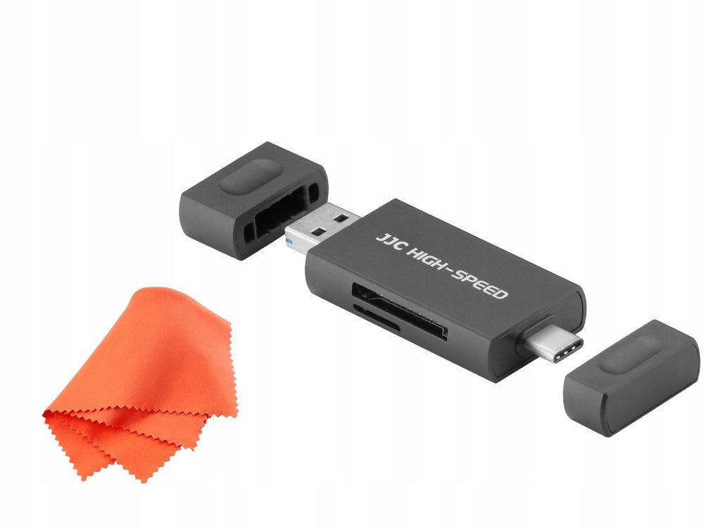 JJC USB / USB-C SD and microSD memory card reader