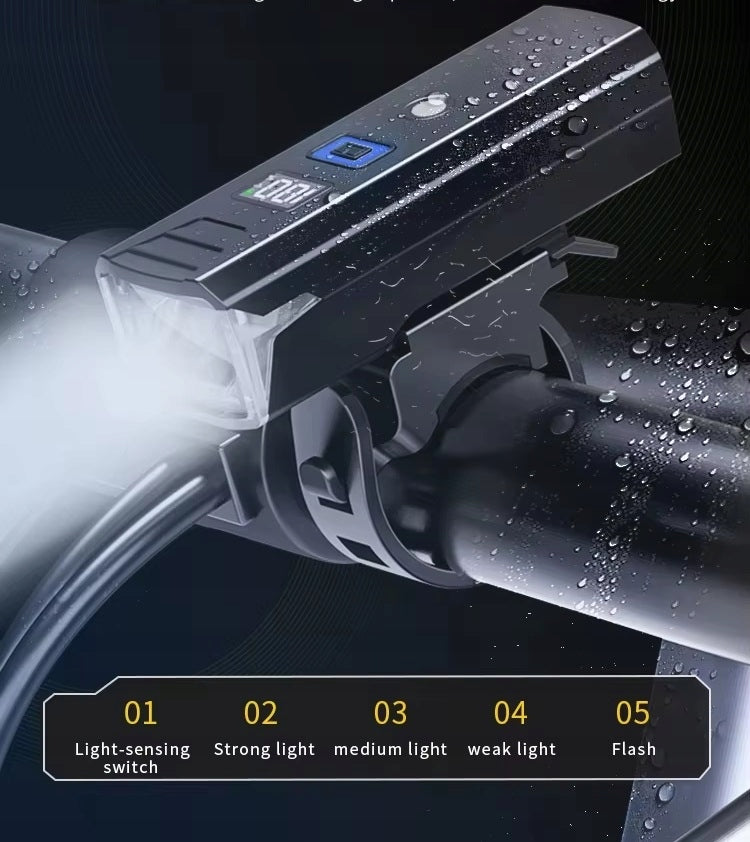 JJM LED Light Strong Bicycle Front Rear Remote Control Horn 1200lm SET Manufacturer code JJM Lampka rowerowa 1200 lm Przednia + tylna