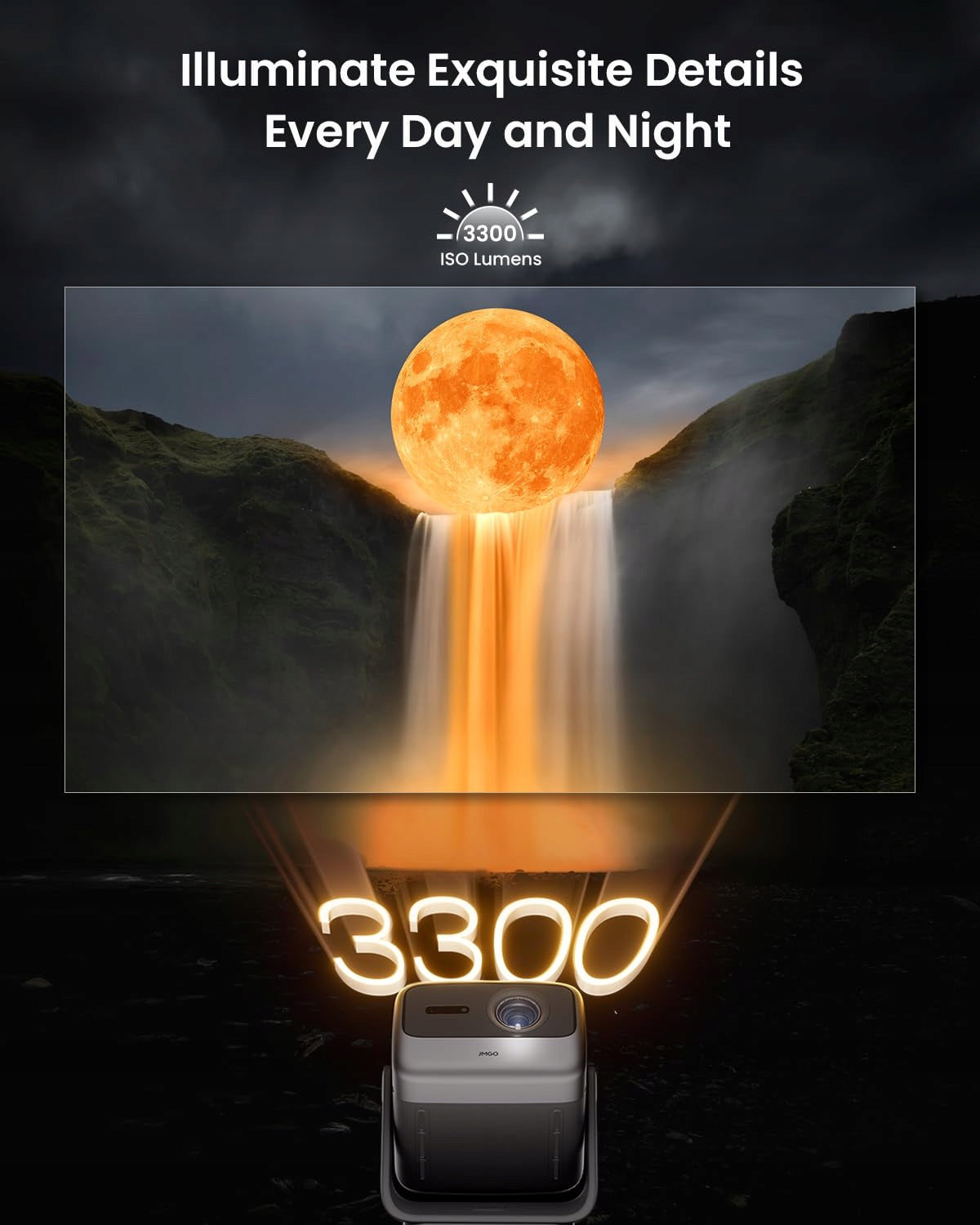 JMGO N1S 4K Laser 3300 Lumen HDR10 300" 3D Dolby Digital Plus Projector Packaging status original