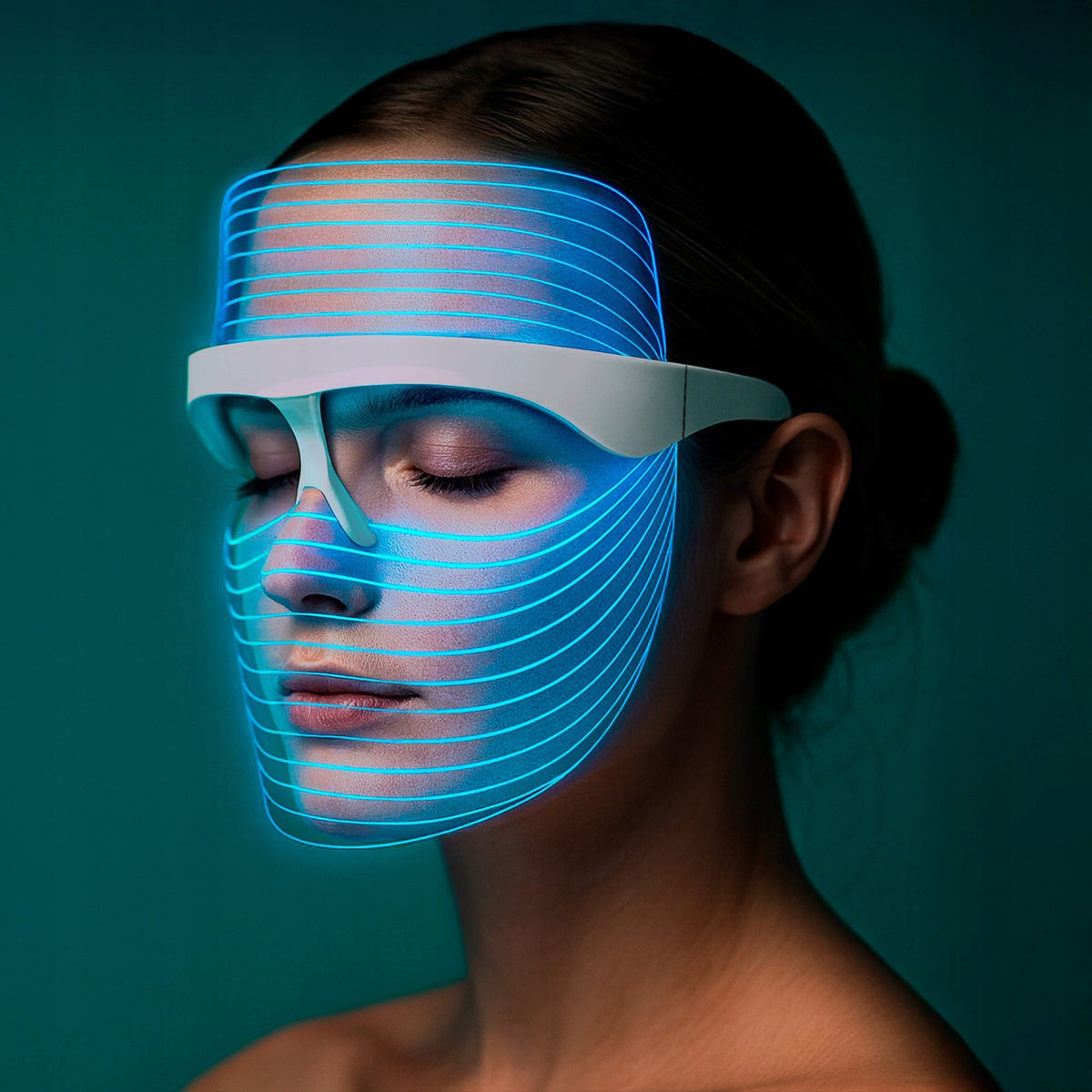 JOCCA Face Mask LED Light 7 Colors ABS Phototherapy 2798 White Packaging status original