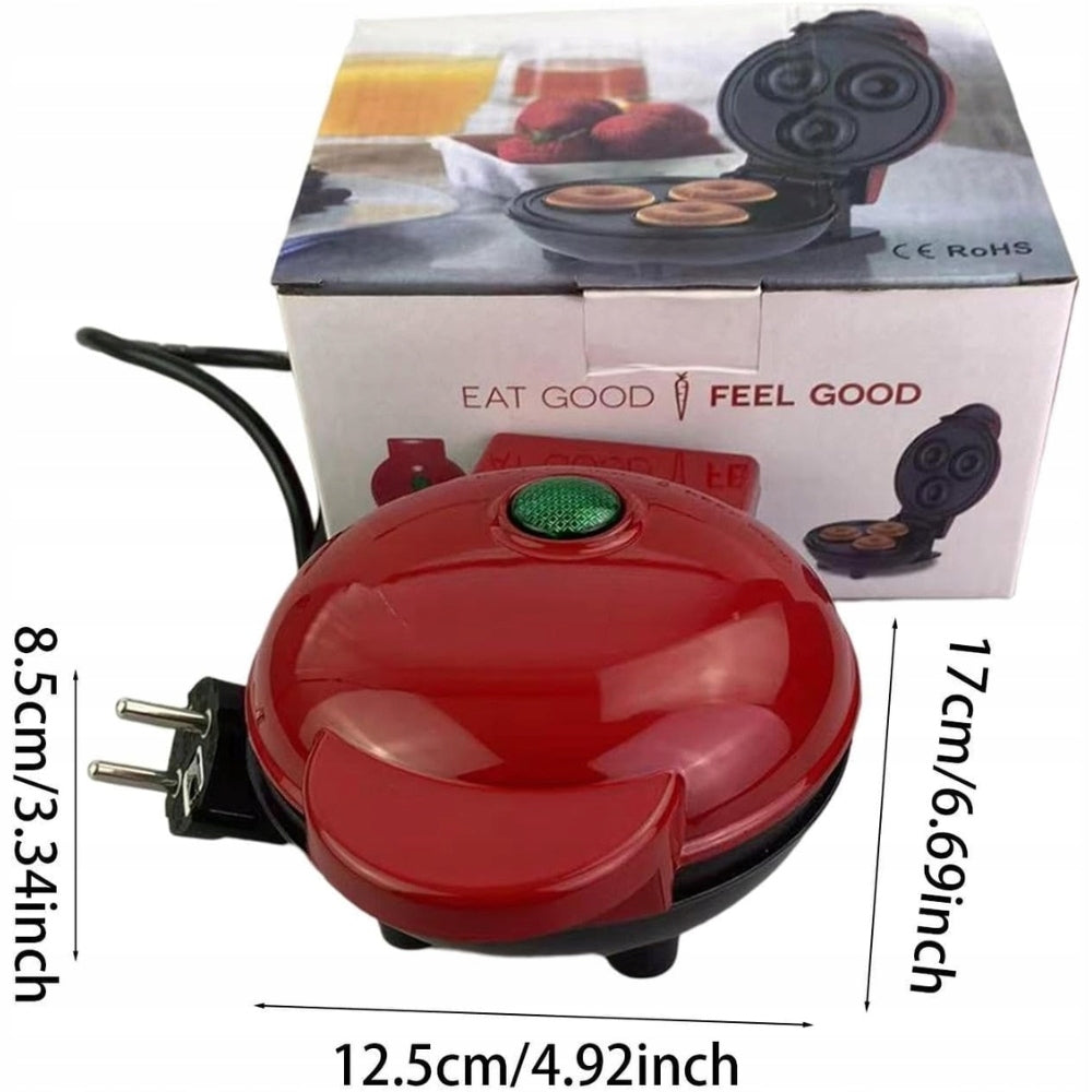 JOEBO Mini Donut Machine – Double Sided Heating, 350 W, Red Power rating 350 W
