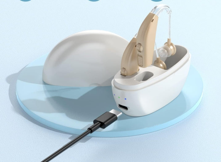 JOERRES sound amplifier silver-white/color leather for TV and calls Manufacturer code TIANYUE