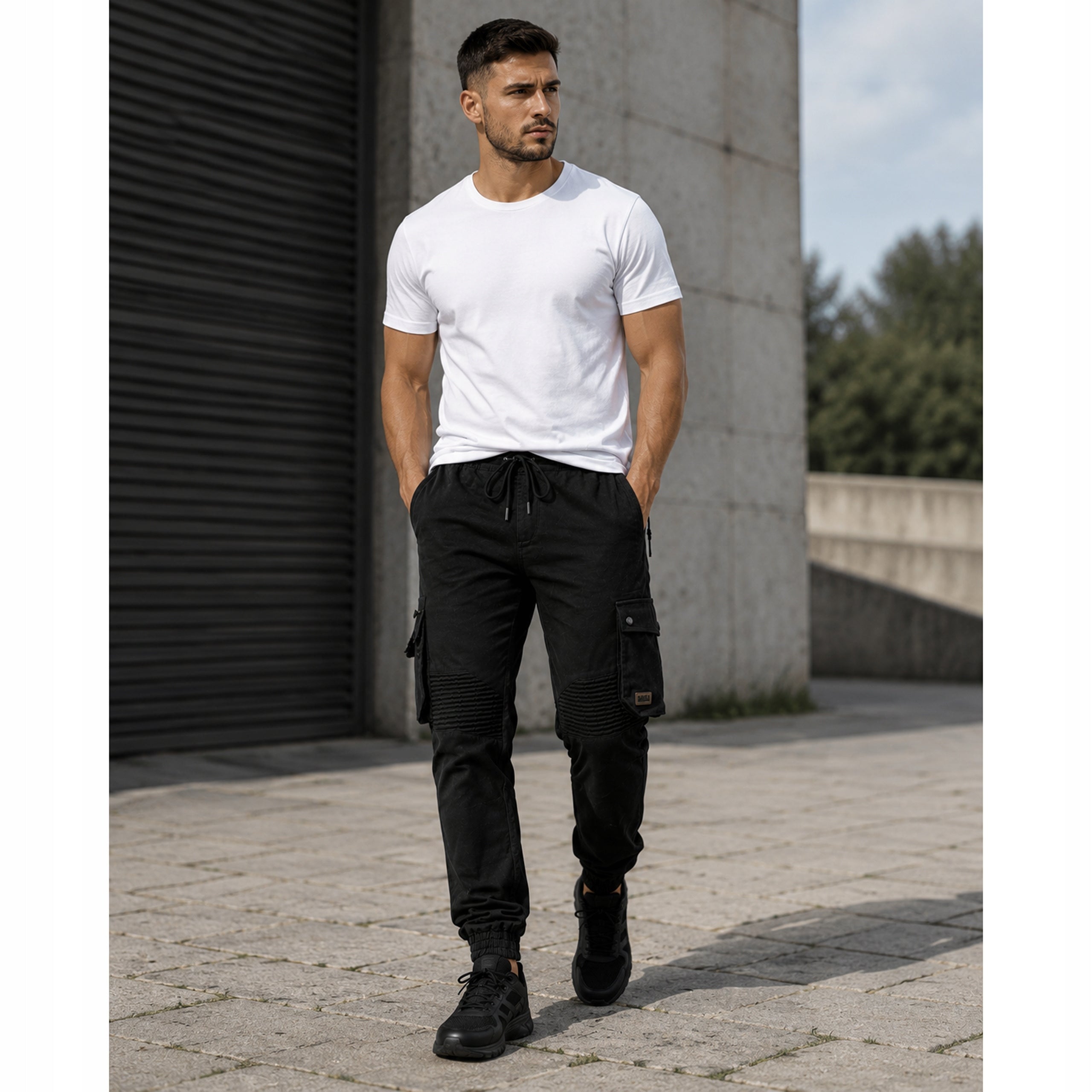 JOGGER Men's Work Pants ELASTIC STRONG STRETCH COMFORTABLE COTTON BHP Packaging status original