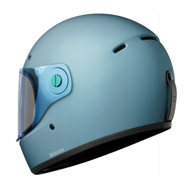 JOHN DOE JD ONE motorcycle helmet frozen steel blue vintage cafe racer L Manufacturer no brand