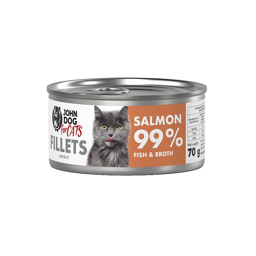JOHN DOG FOR CATS CAT FOOD SALMON FILLETS 70g