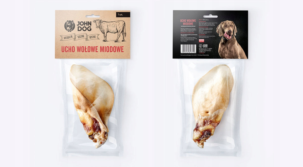 JOHN DOG NATURAL HONEY BEEF EAR 1pcs