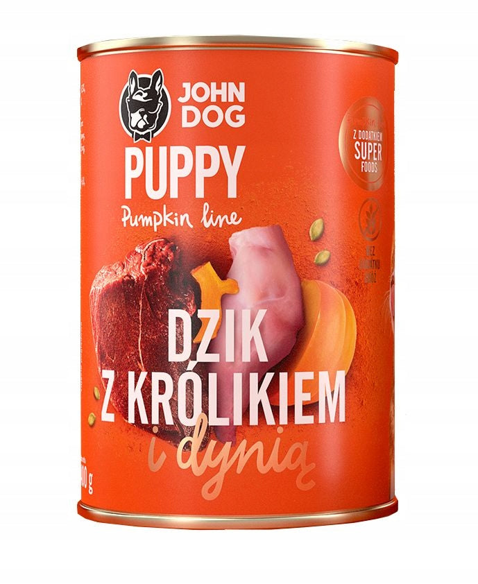 JOHN DOG Pumpkin Junior Boar with Rabbit 400g