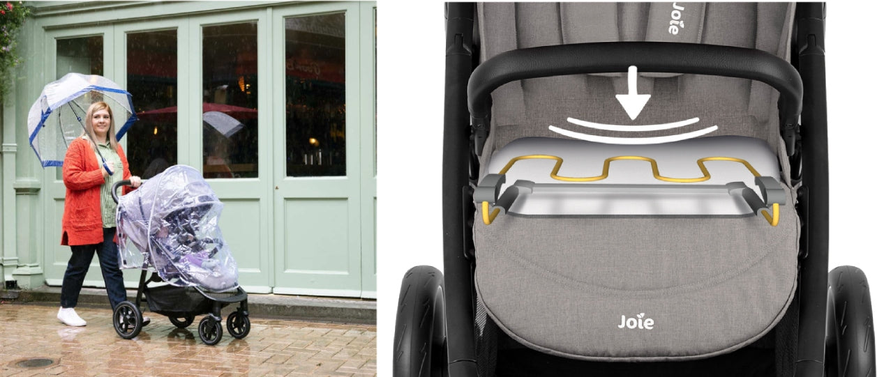 JOIE LITETRAX PRO STROLLER CUSHIONING 4X FLEX SEATS + ACCESSORIES Brand Joie