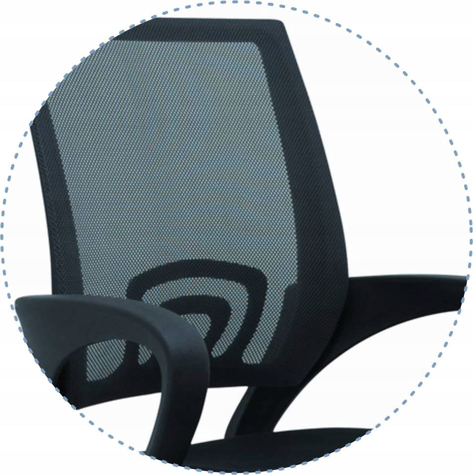 JONAS Swivel Chair Black Ergonomic Office Desk Chair 100kg Medical device no