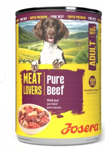JOSERA MEATLOVERS ADULT PURE BEEF 400G WET FOOD WITH BEEF