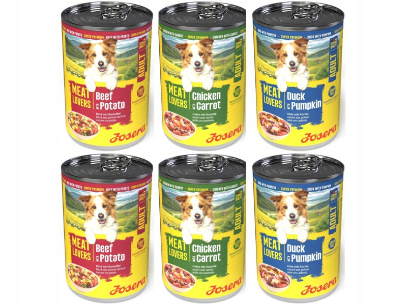 JOSERA Meatlovers Adult Menu Multipack dog food 6 x 400 g