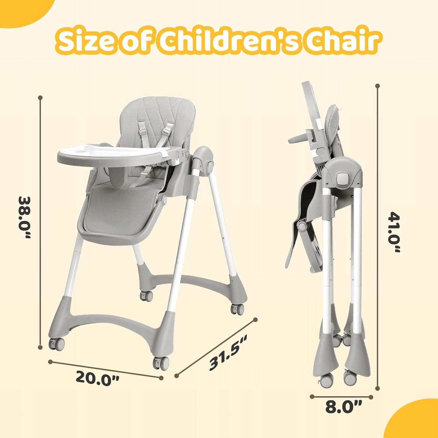 JOYMOR 4 in 1 Folding Highchair for Babies and Toddlers Manufacturer code 4260547881432