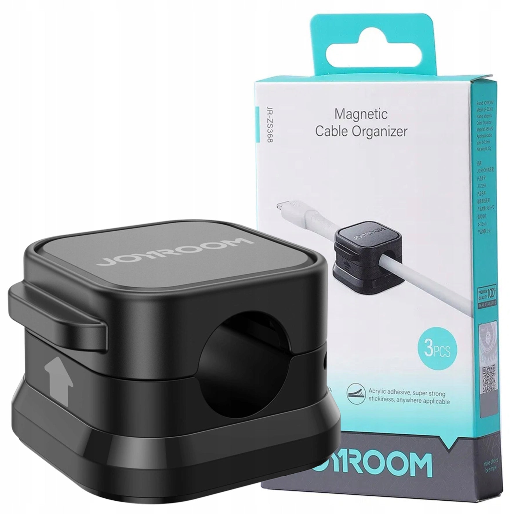 JOYROOM MAGNETIC CABLE ORGANIZER FOR OFFICE 3 PIECES FOR EASY ORGANIZATION