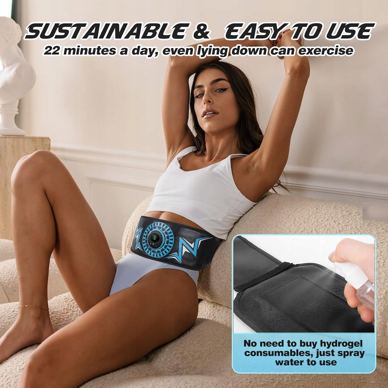 JOYTOUR EMS Abdominal Muscle Stimulator 6 Modes 9 Intensity Universal Manufacturer code EHK-P1
