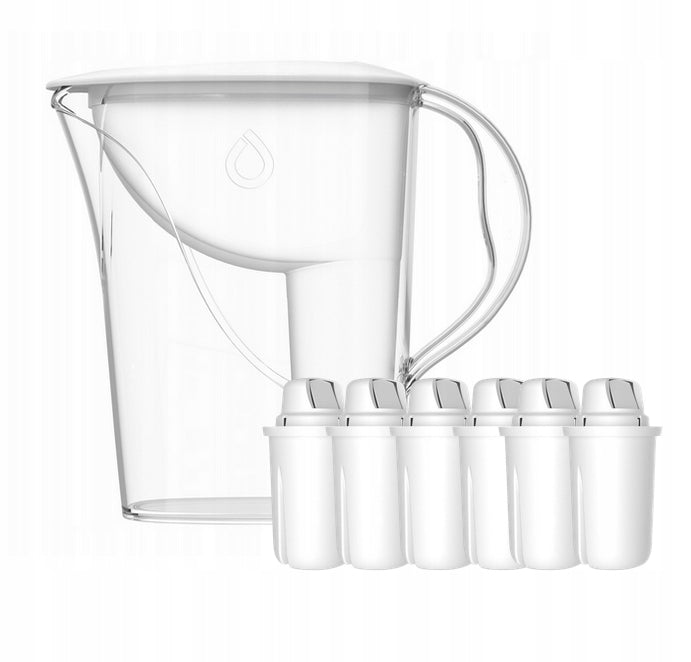 JUG DAFI 2,4L + 6 CARTRIDGE FILTER CLASSIC WHITE