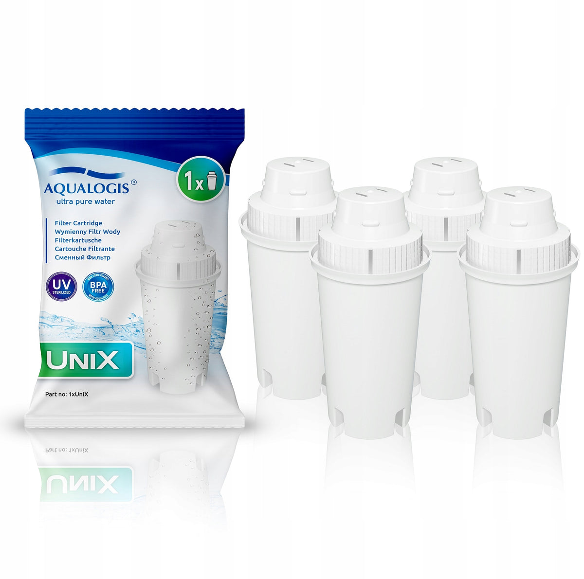 JUG FILTER REPLACEMENT DAFI CLASSIC FOR AQUAPHOR FOR BRITA SET OF 4 Manufacturer code 4xUniX