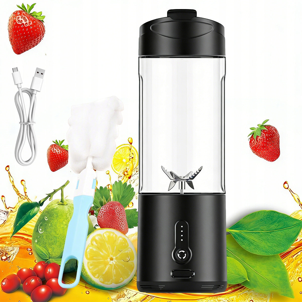 JUICE BLENDER AND SMOOTHIE WIRELESS MINI USB TRAVEL BLENDER BLACK Brand no brand