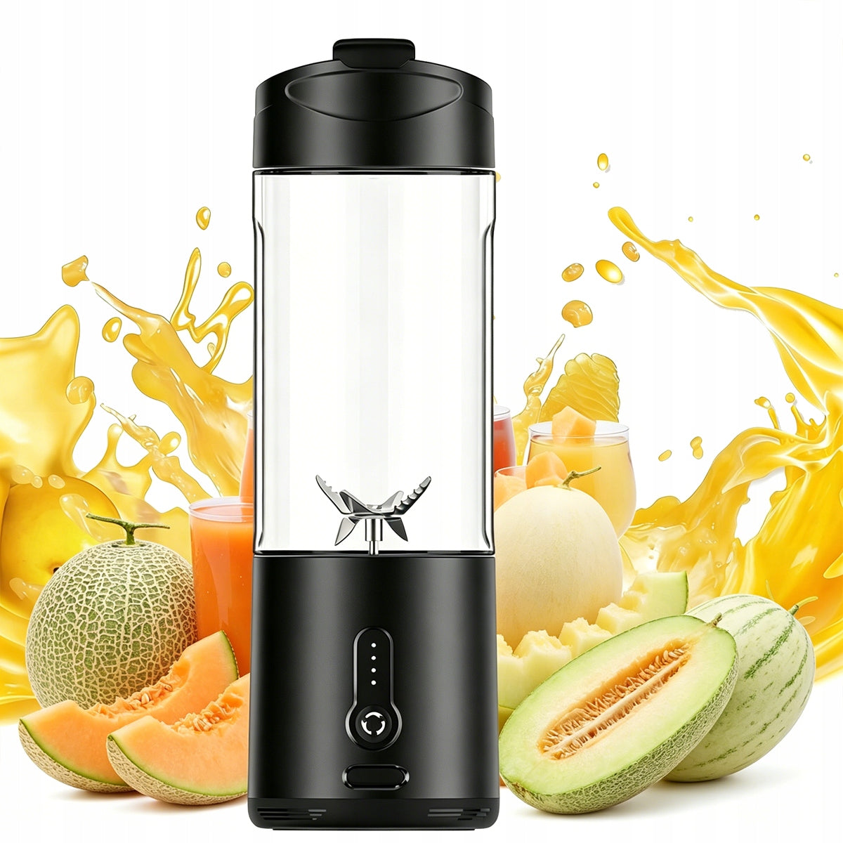 JUICE BLENDER AND SMOOTHIE WIRELESS MINI USB TRAVEL BLENDER BLACK