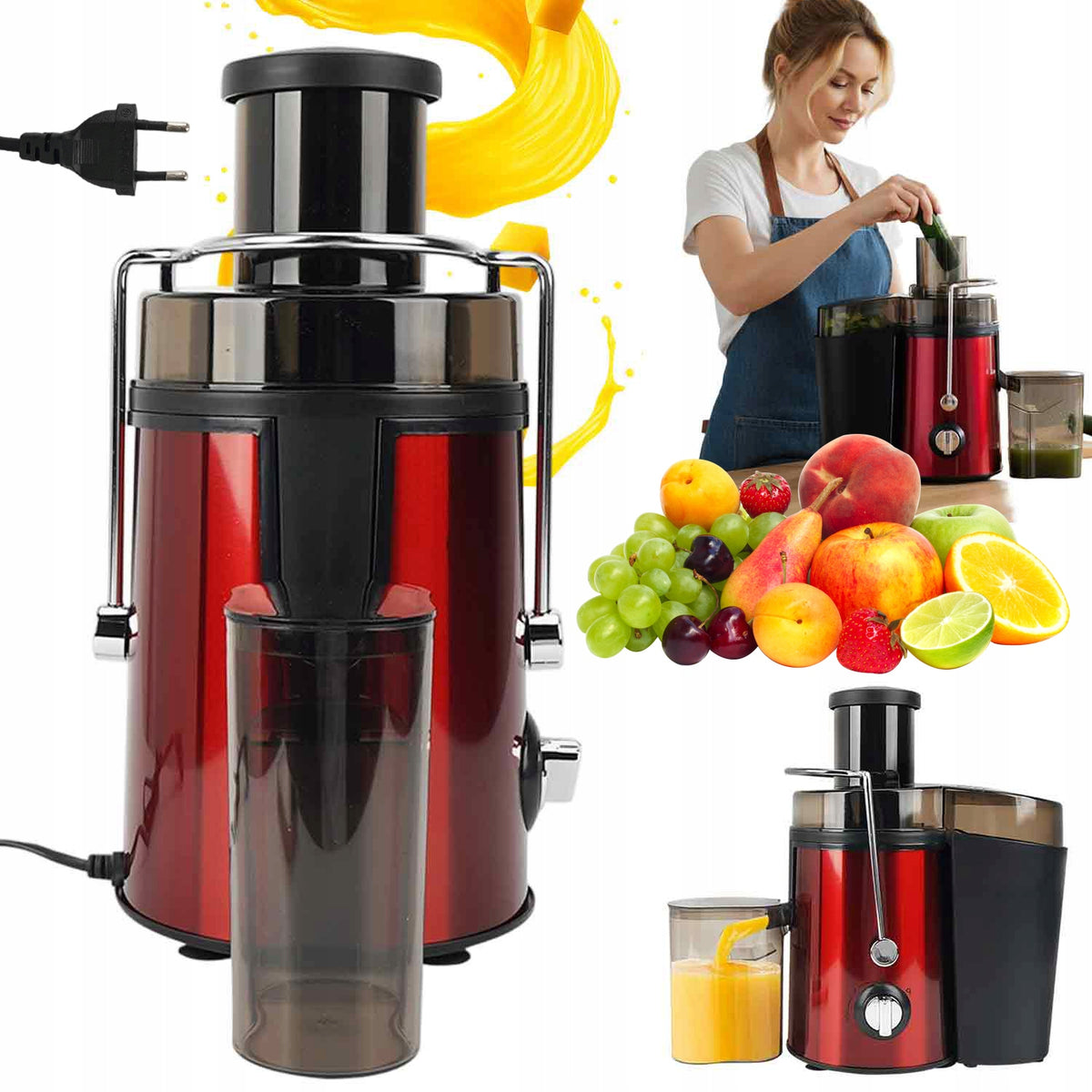 JUICE EXTRACTOR HIGH SPEED 1000W FOR FRUIT AND VEGETABLES VERSION