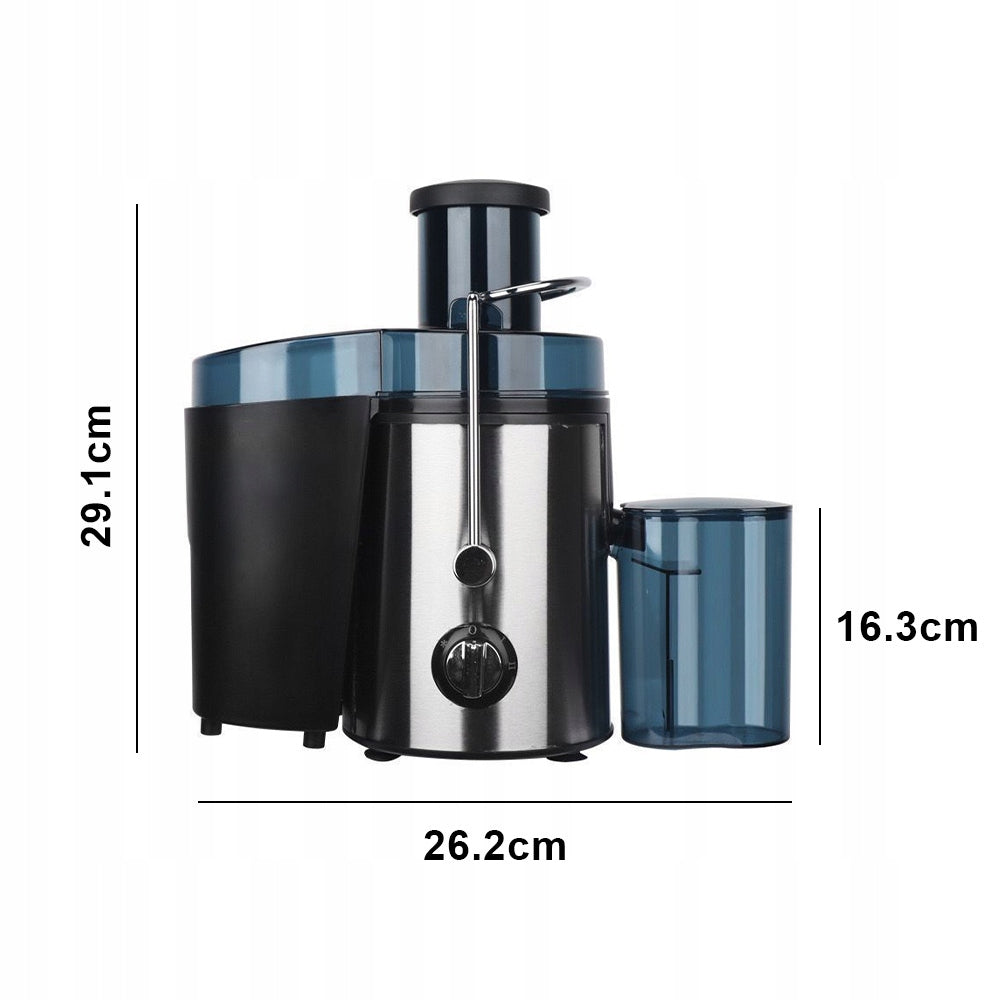 JUICER 1000W 500ML 2 SPEED SILVER HOLE 65MM FOR VEGETABLE FRUIT Packaging status original