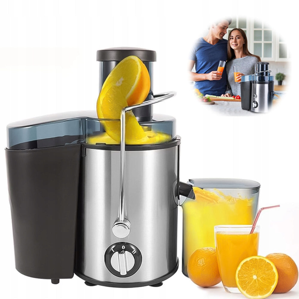 JUICER WITH HOLE 65MM 1000W FOR HARD FRUIT AND VEGETABLES SILVER