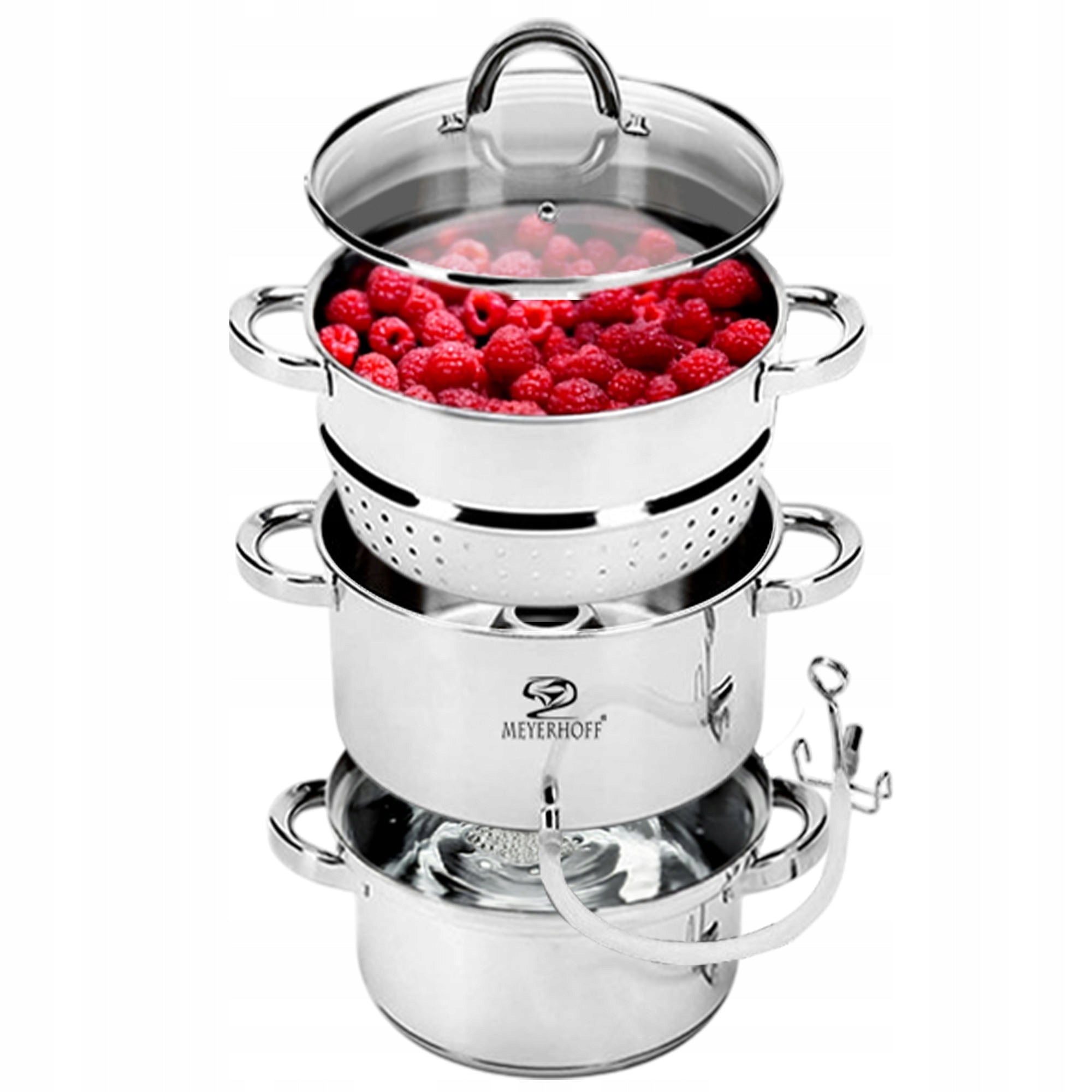 JUICER steam pot STEAMER stainless steel GAS INDUCTION 5L + COVER Packaging status original