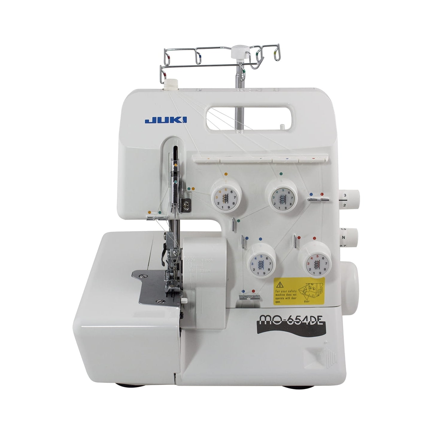 JUKI MO-654DE 4-thread overlock with gripper threader and mere Manufacturer code MO-654DE