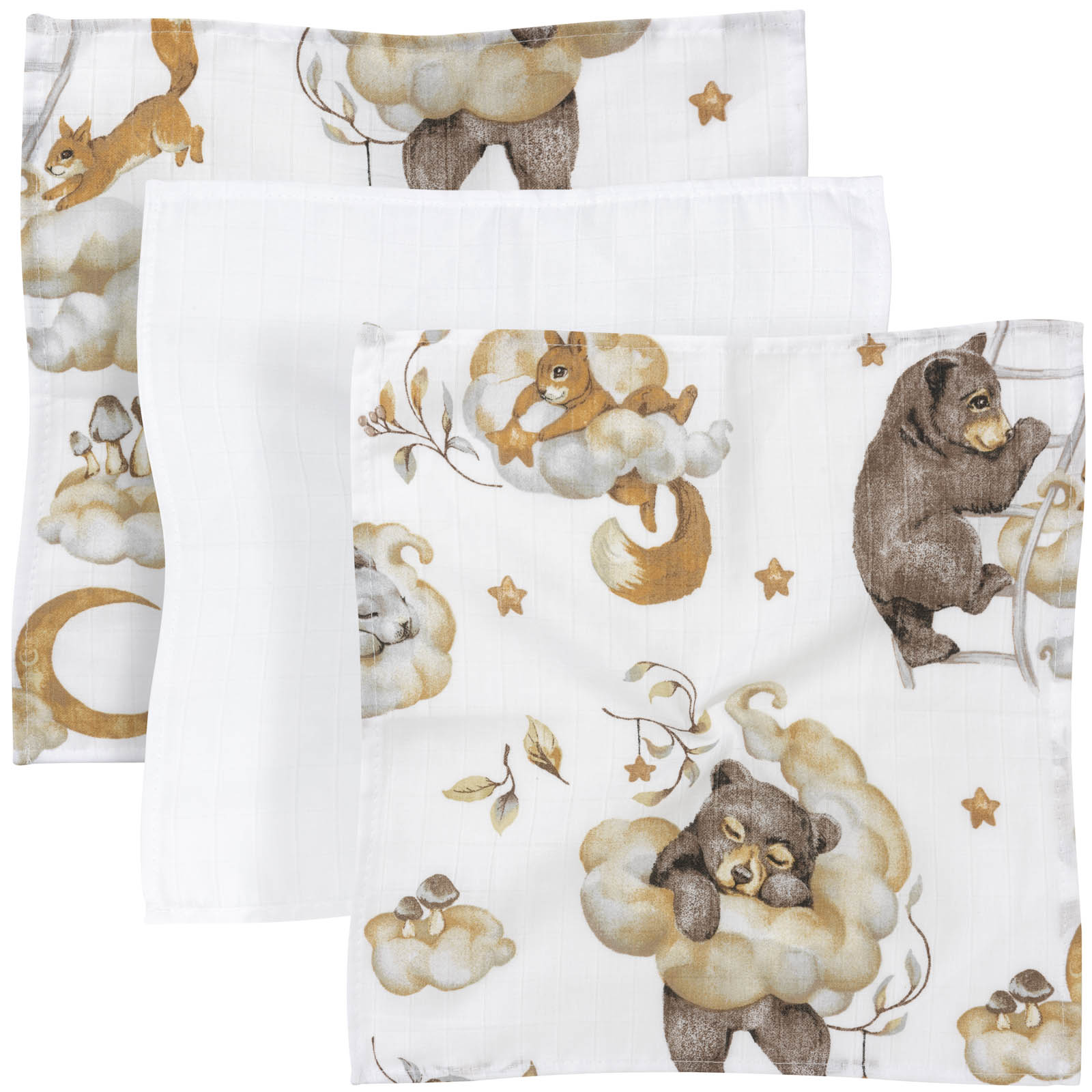 JUKKI 3PACK MUSLIN DIAPER 30 x 30 cm DIAPER SET 3 pcs. Brand Jukki