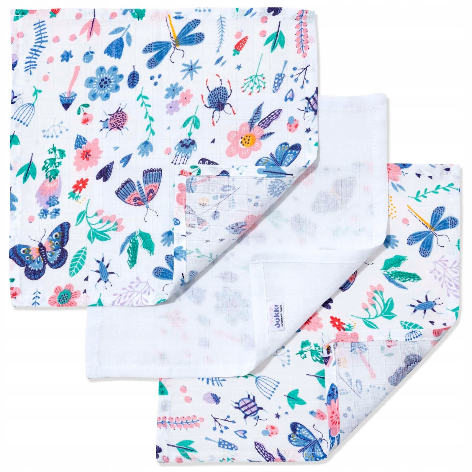 JUKKI 3PACK MUSLIN DIAPER 30 x 30 cm DIAPER SET 3 pcs.