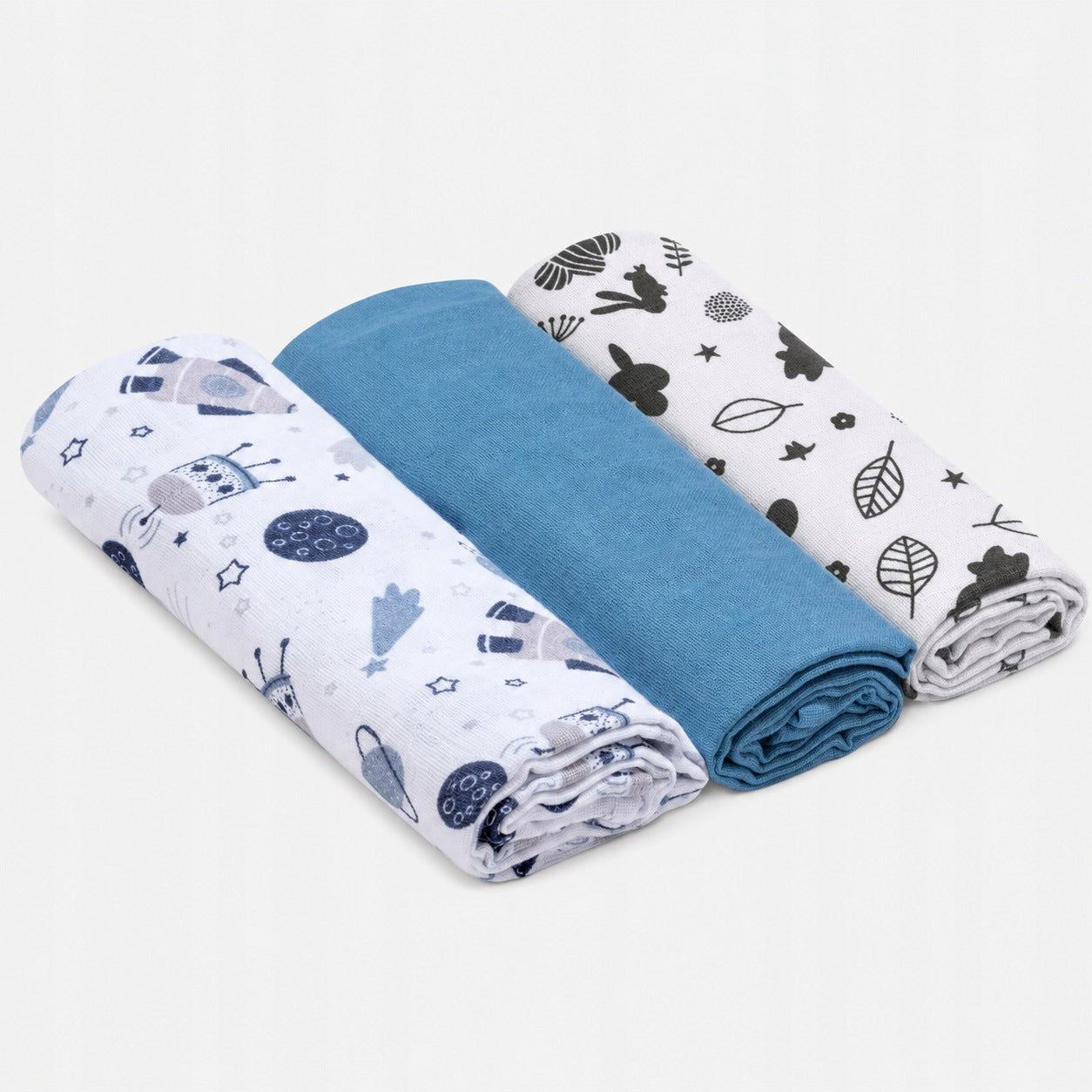 JUKKI 3PACK MUSLIN DIAPER 60 x 80 cm DIAPER SET 3 pcs.