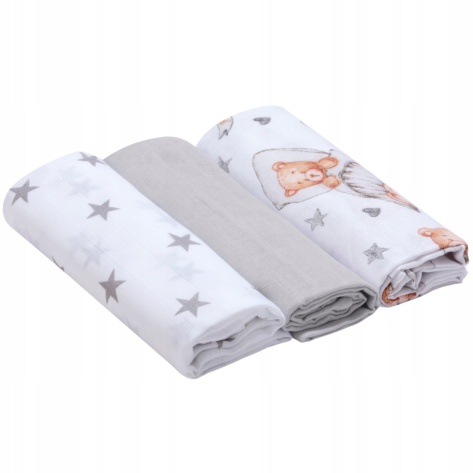 JUKKI 3PACK MUSLIN DIAPER 60 x 80 cm DIAPER SET 3 pcs.