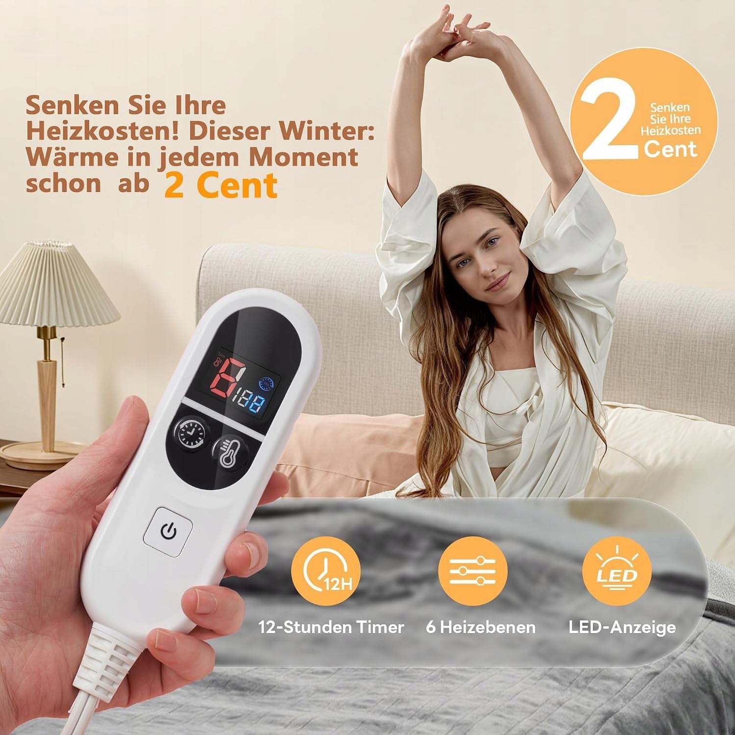 JUMMICO Premium electric blanket, 180 x 128 cm Brand no brand