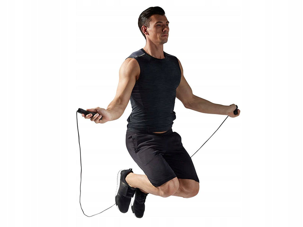 JUMP ROPE 280 cm FITNESS CROSSFIT BOXING ADJUSTABLE BLACK