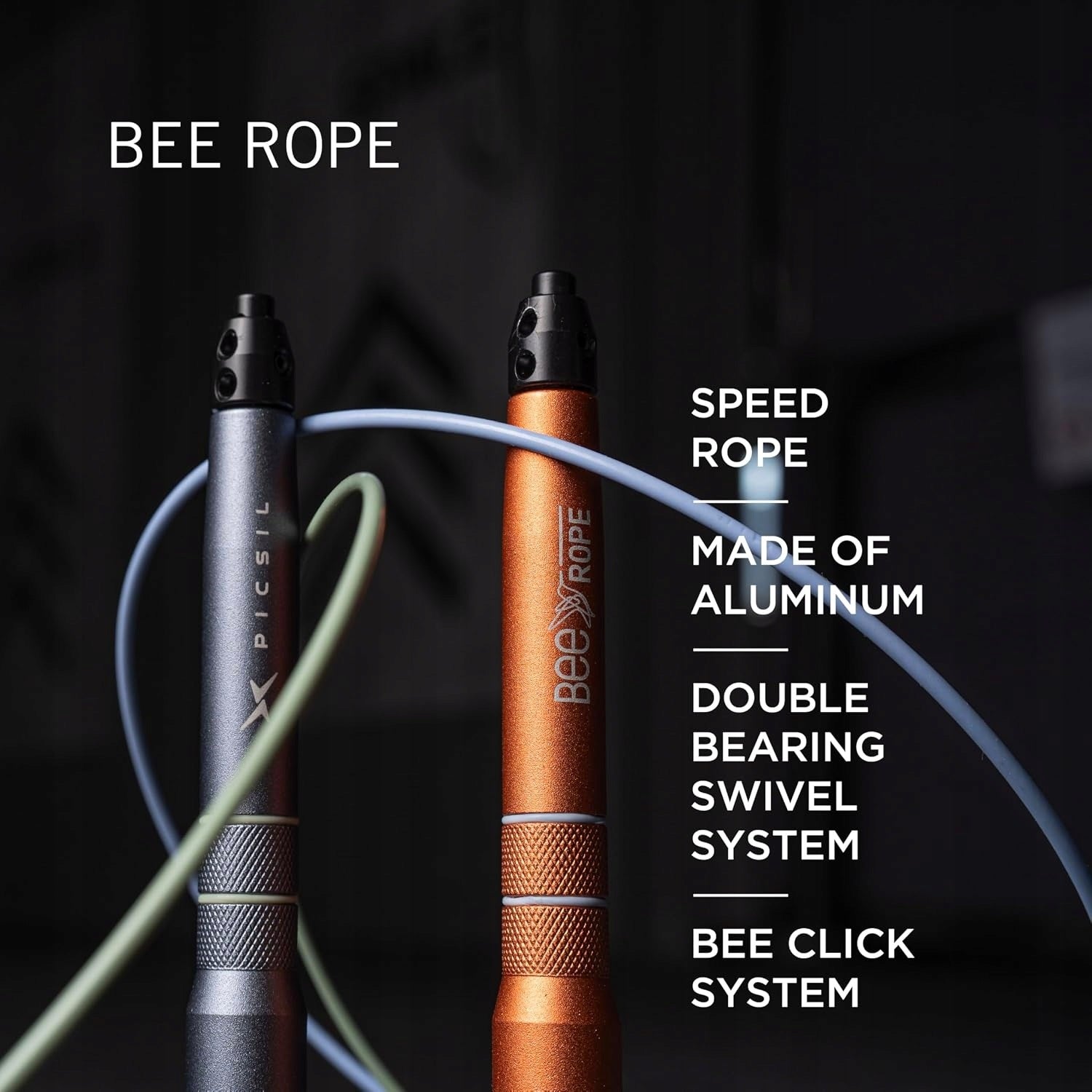 JUMP ROPE ADJUSTABLE WITH REINFORCED CABLE AND ALUMINUM HANDLES Brand Picsil