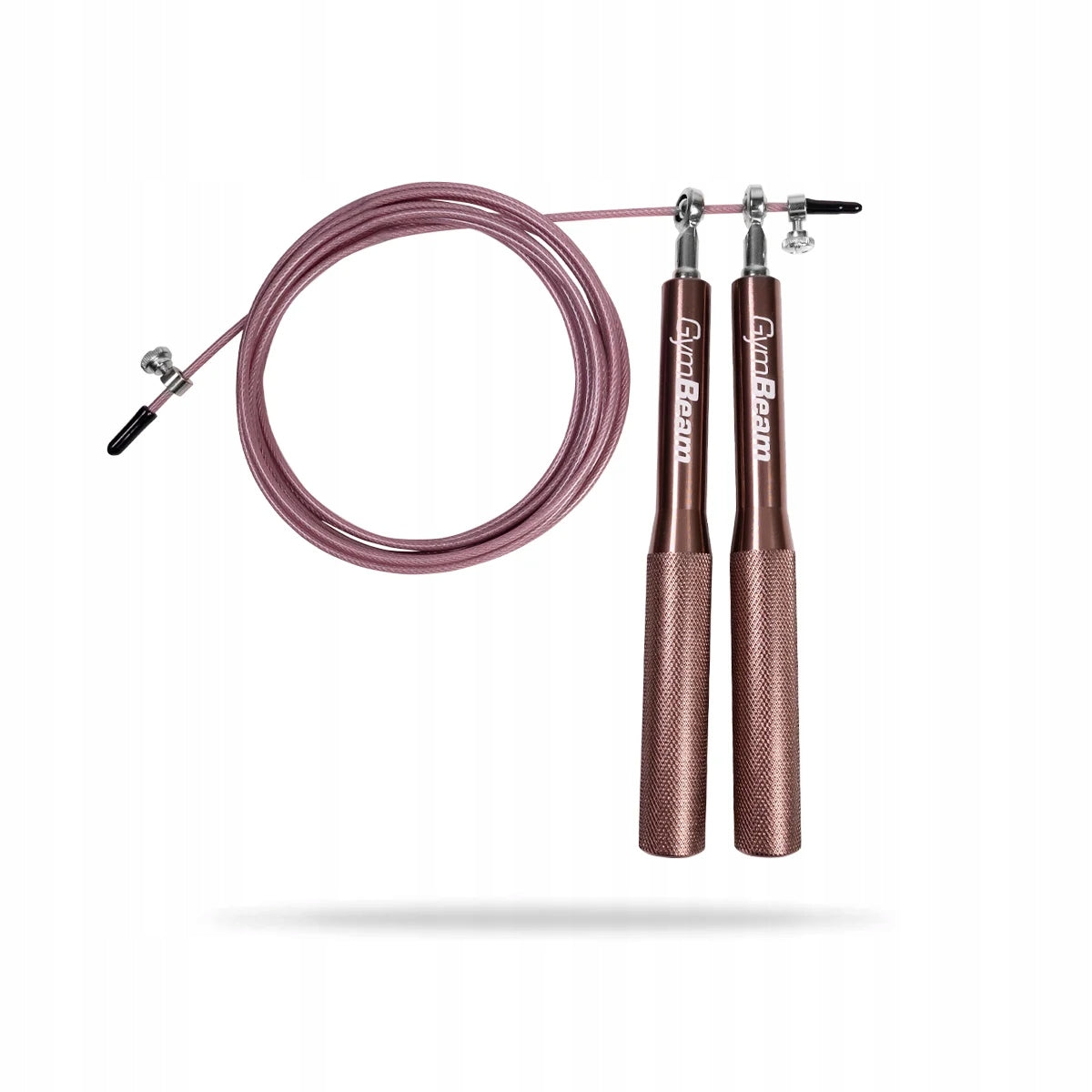 JUMP ROPE ALUMINUM ADJUSTABLE METAL TRAINING GymBeam 300 cm ROSE GOLD