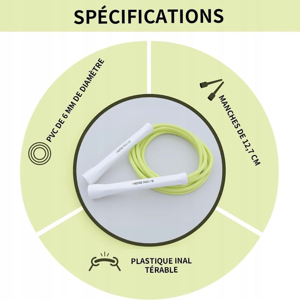 JUMP ROPE FITNESS SPEED ROPE PVC 6 MM 3,1 M CARDIO TRAINING Manufacturer code 5906663068591