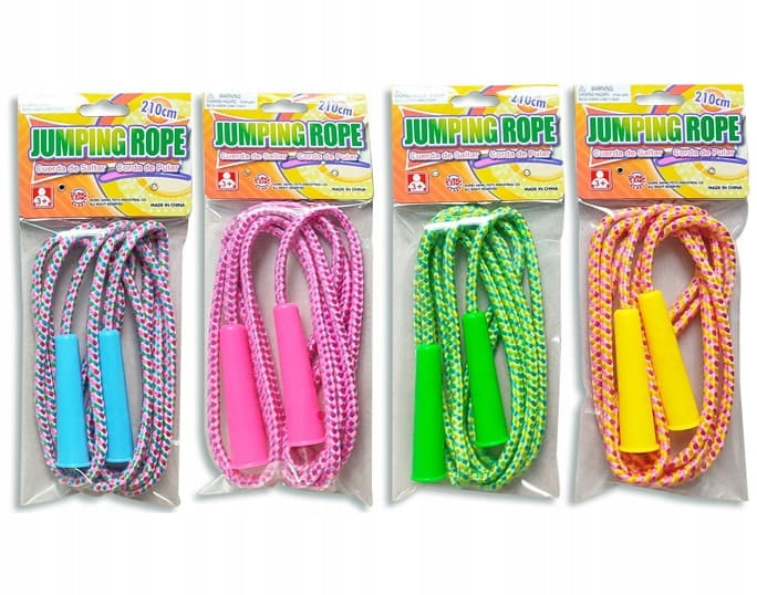 JUMP ROPE FOR CHILDREN 210CM 2M COLORFUL Kind made of plastic