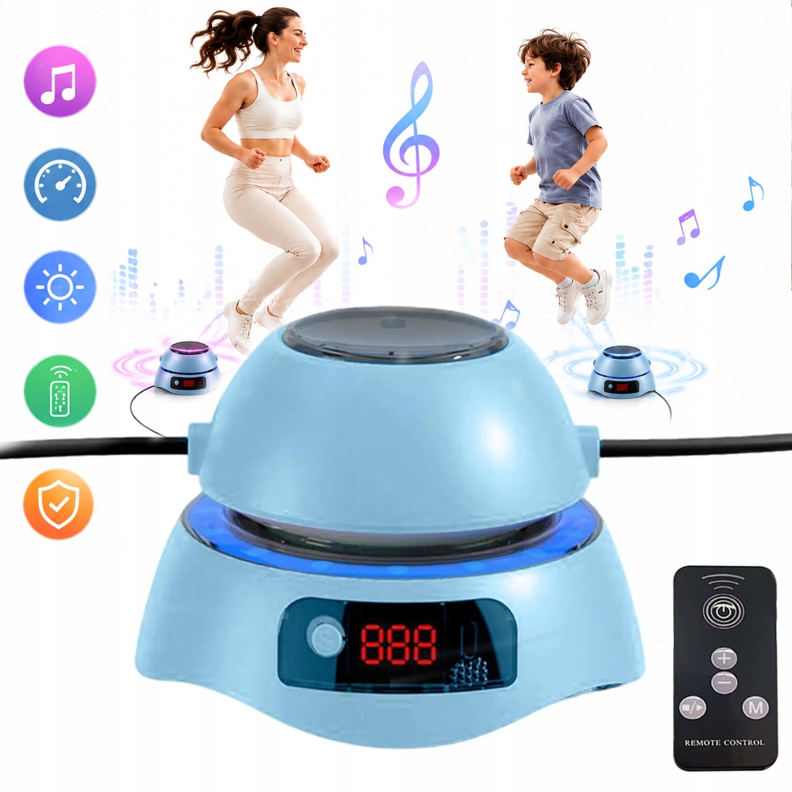 JUMP ROPE FOR CHILDREN MUSIC BLUETOOTH SMART WITH SMART LED COUNTER