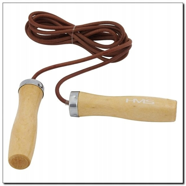 JUMP ROPE LEATHER+ WOODEN HANDLE SK07 HMS Rope thickness 10 cm
