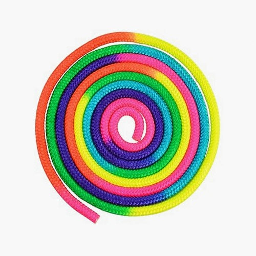 JUMP ROPE RHYTHMIC GYMNASTICS ARTISTIC RAINBOW NYLON FOR CHILDREN 3