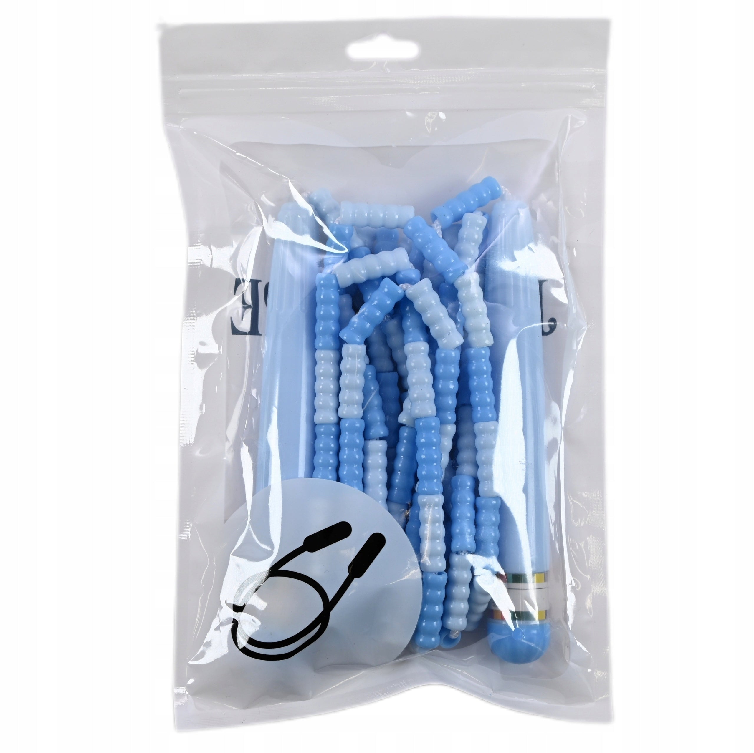 JUMP ROPE WITH BEADS FOR CHILDREN ADJUSTABLE STRING FOR PRACTICING FUN Color multicolor