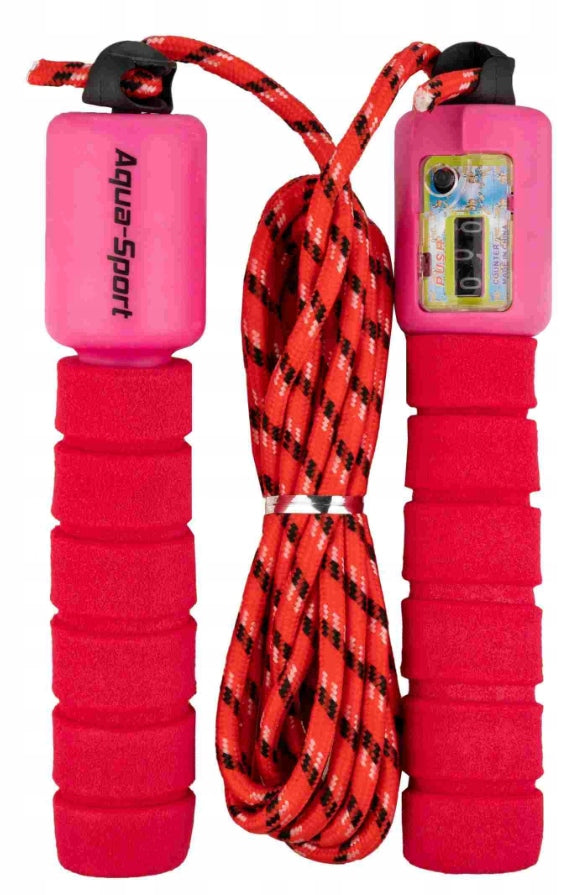 JUMP ROPE WITH COUNTER AND FITNESS ADJUSTMENT STRING CROSSFIT PINK