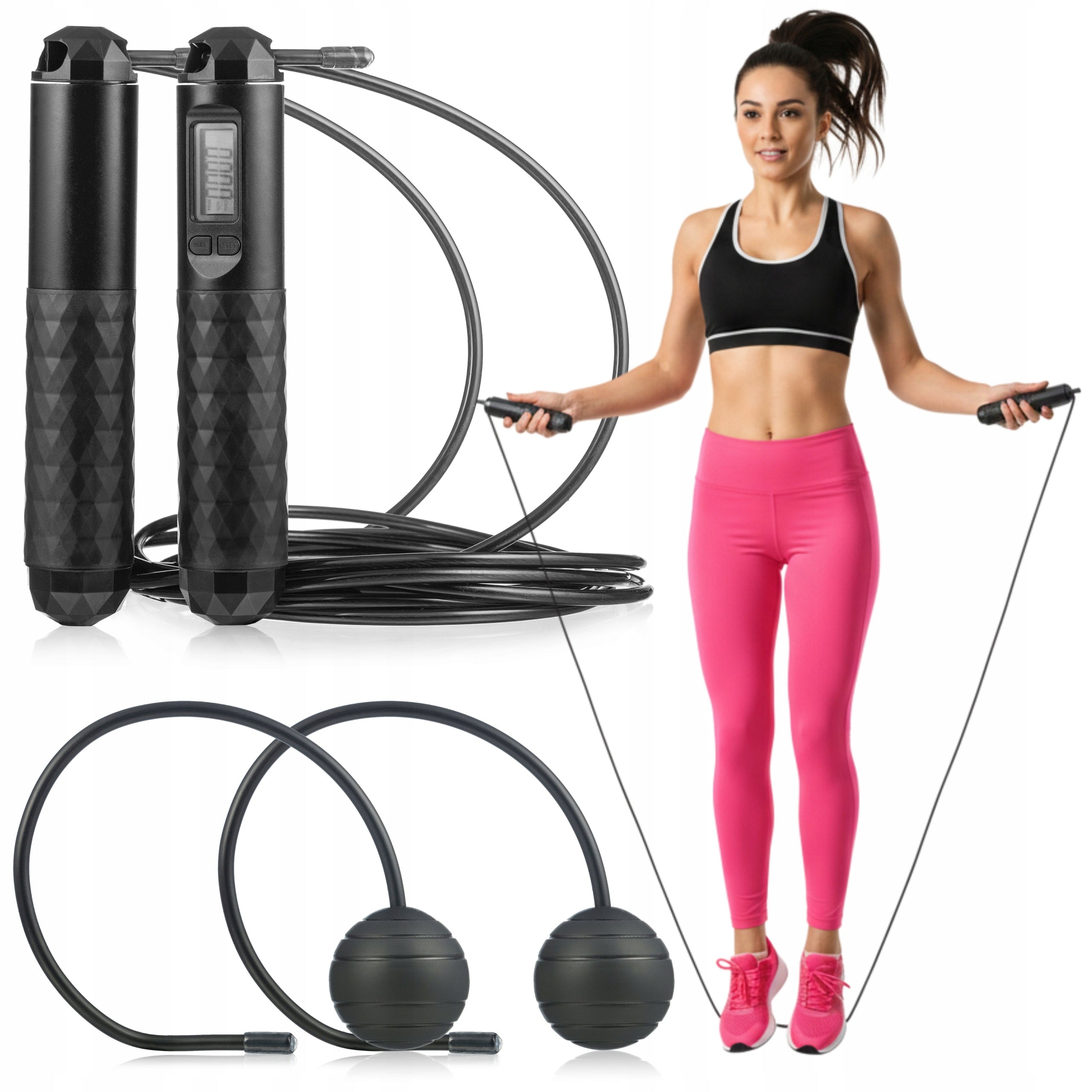 JUMP ROPE WITH COUNTER AND TRAINING DISPLAY GYMTEK