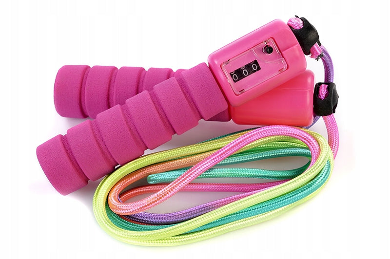 JUMP ROPE WITH COUNTER FOR CHILDREN STRING ADJUSTABLE SPORTS 242CM Color multicolor