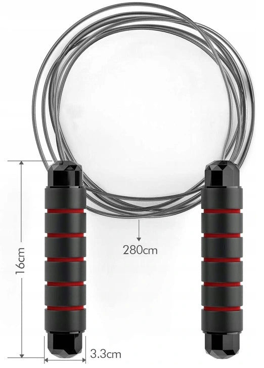 JUMP ROPE WITH CROSSFIT FITNESS BOXING BEARINGS Rope length 270 cm