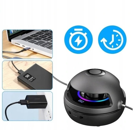 JUMP ROPE WITH LED COUNTER AUTOMATIC BLUETOOTH AND MUSIC FUNCTION Color black